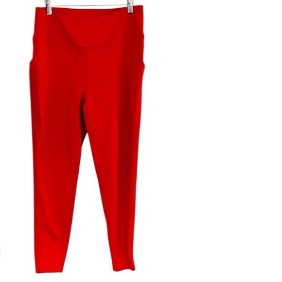 SPYDER Active Red Fleece Lined Leggings W/ side Pockets size XL - Picture 1 of 6